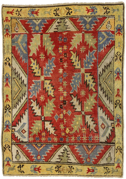 4 x 5 Antique Oushak Rug 52445