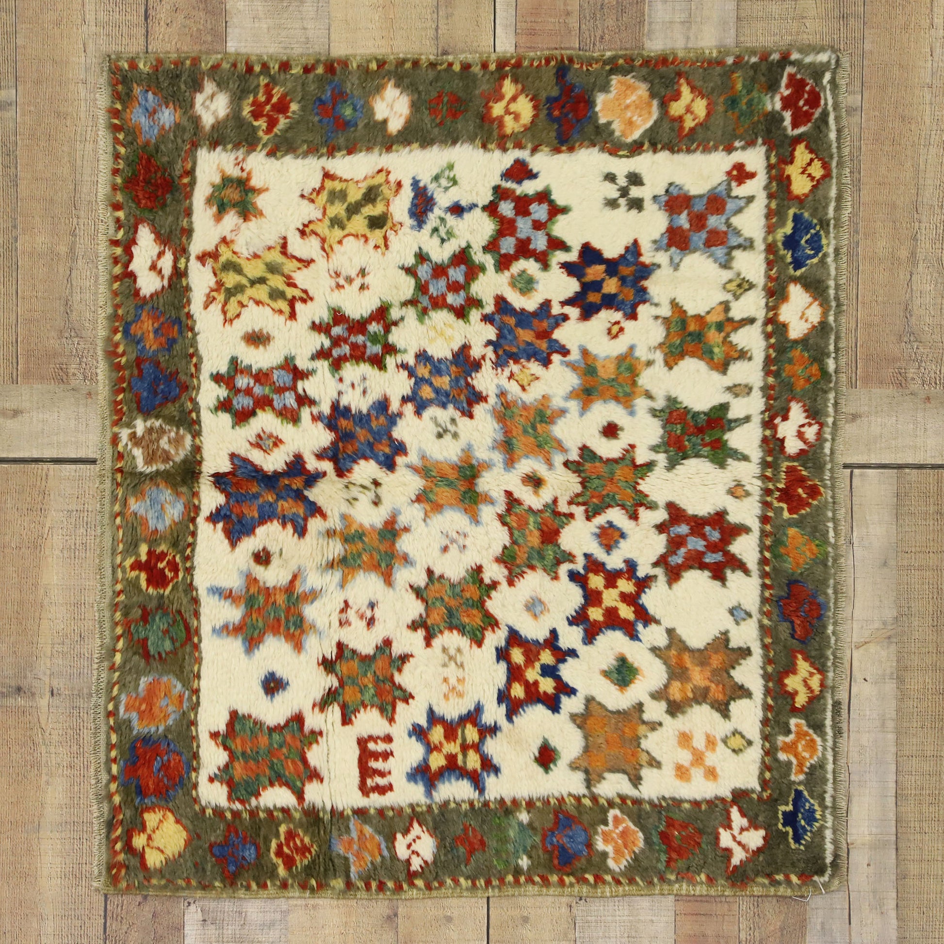 3 x 4 Vintage Turkish Oushak Rug 52447