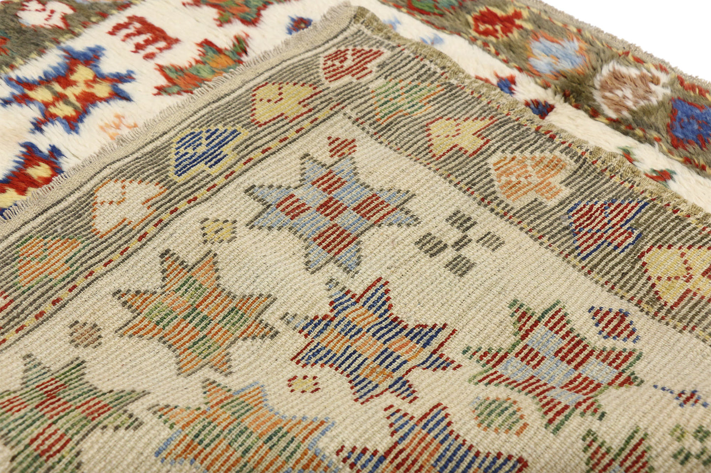 3 x 4 Vintage Turkish Oushak Rug 52447