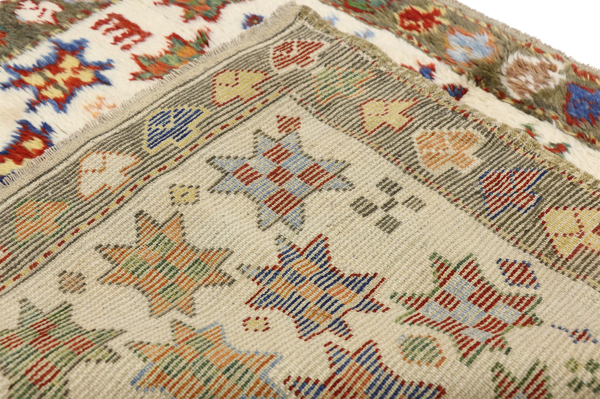 3 x 4 Vintage Turkish Oushak Rug 52447