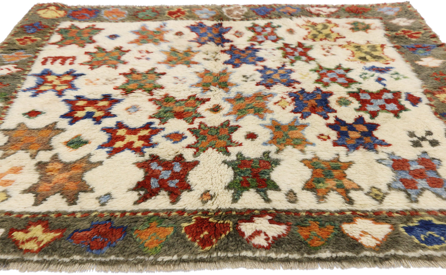 3 x 4 Vintage Turkish Oushak Rug 52447