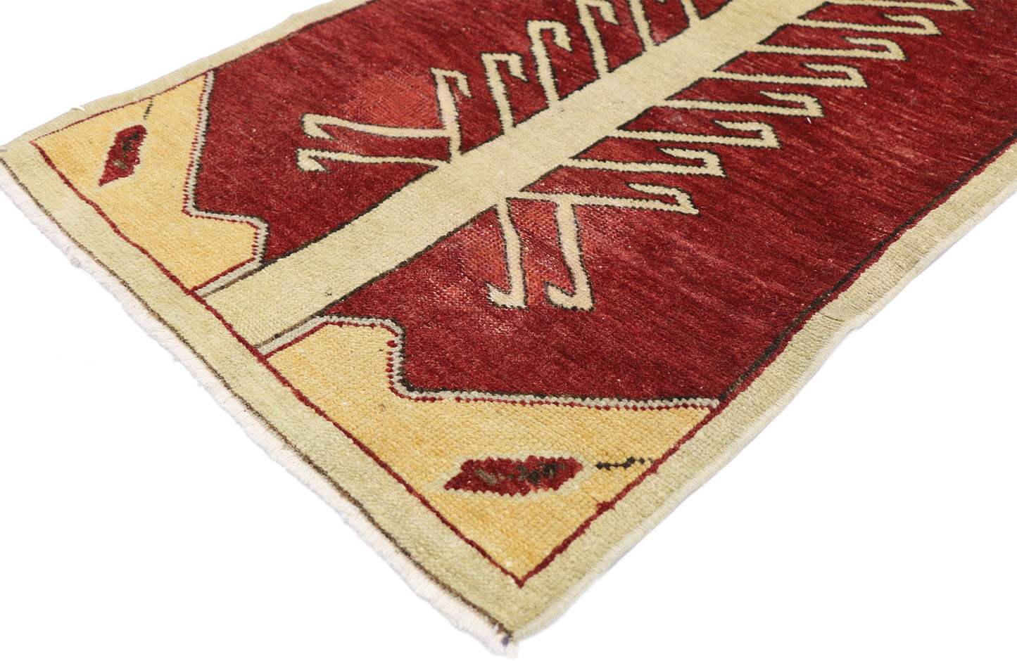 2 x 4 Vintage Turkish Oushak Prayer Rug 52454