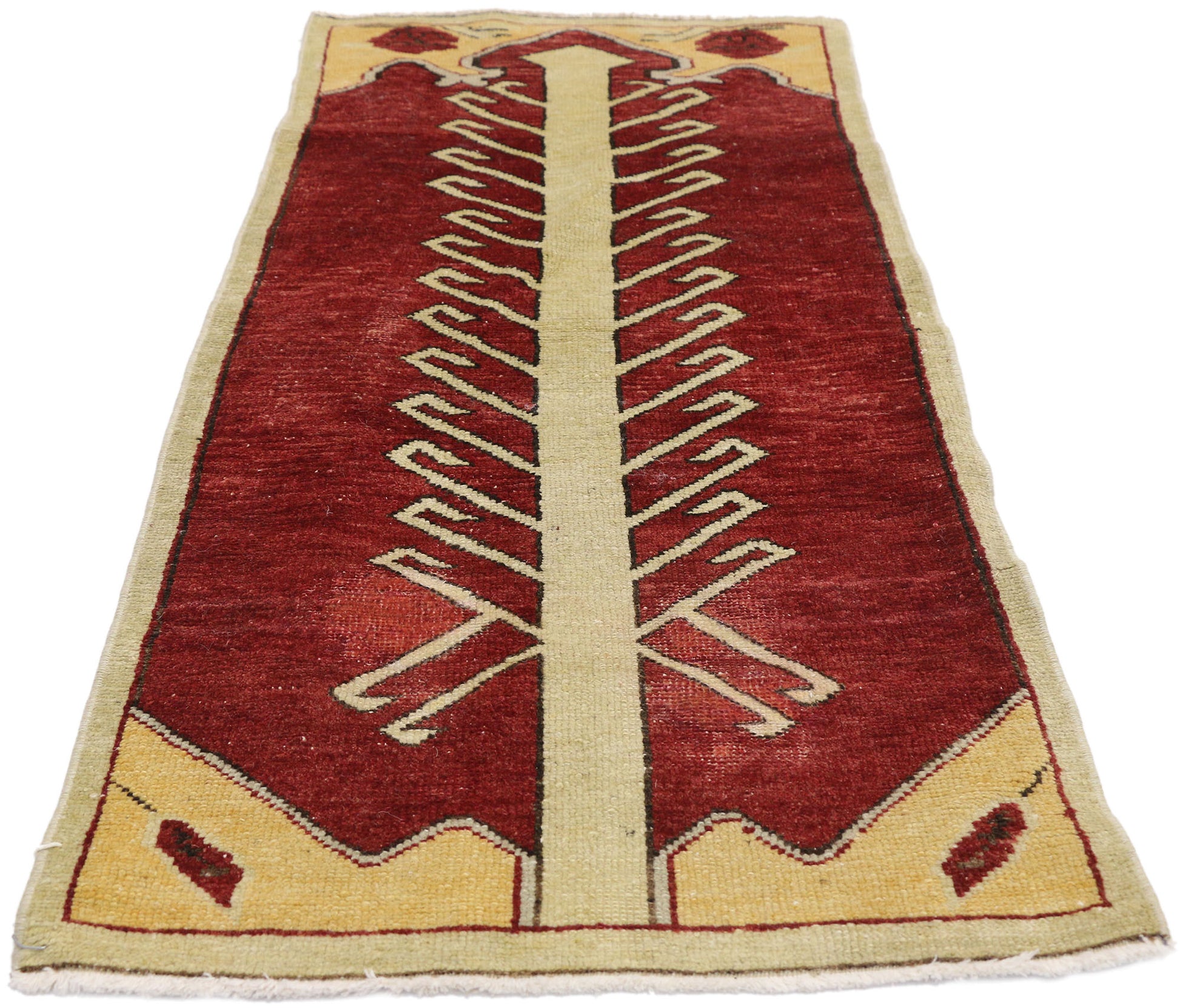 2 x 4 Vintage Turkish Oushak Prayer Rug 52454