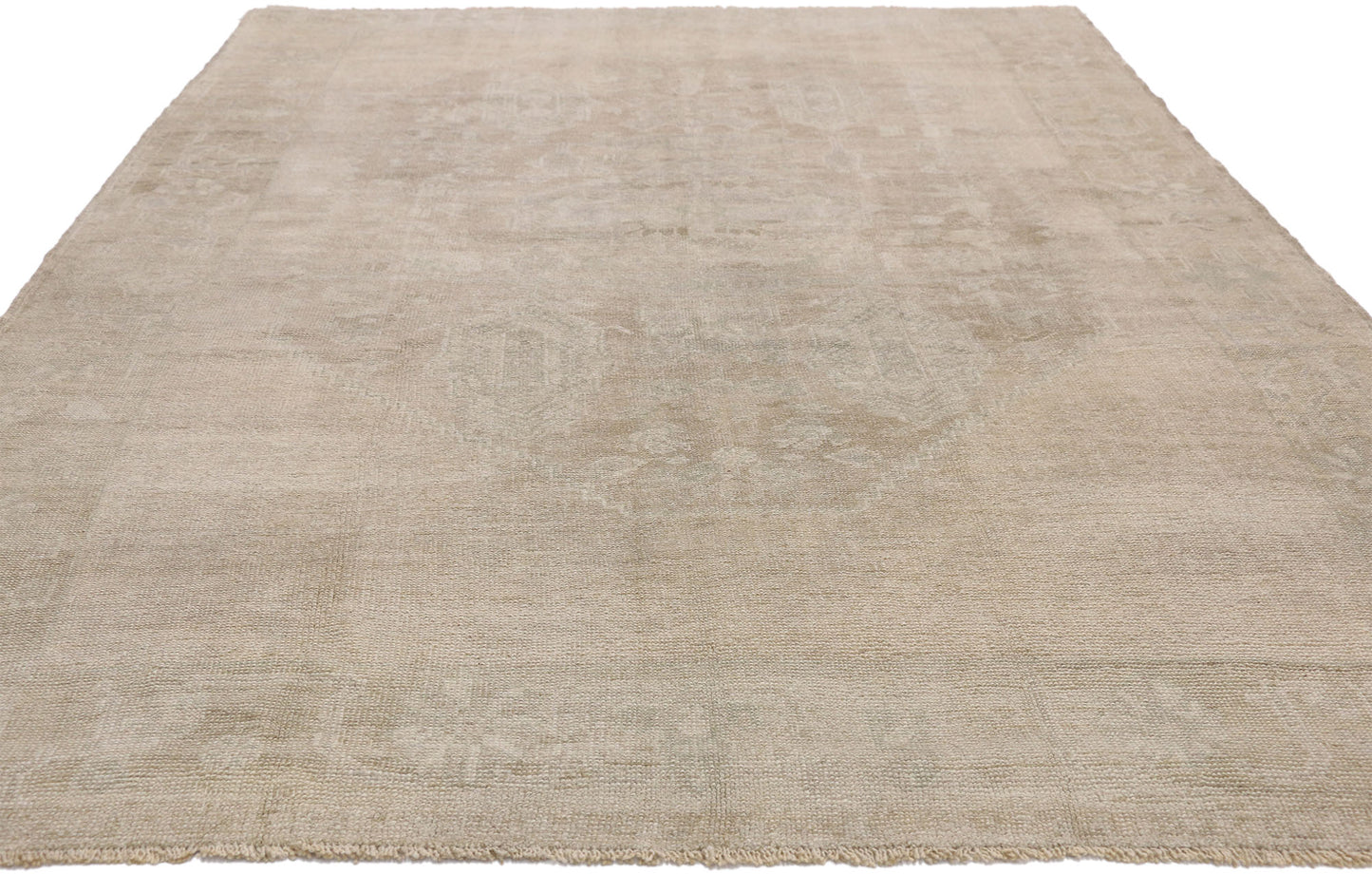 6 x 8 Vintage Turkish Oushak Rug 52457