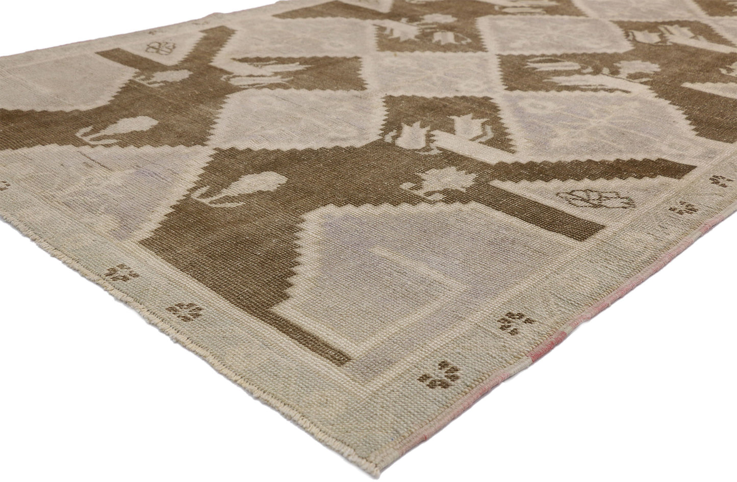 5 x 9 Vintage Turkish Oushak Rug 52469