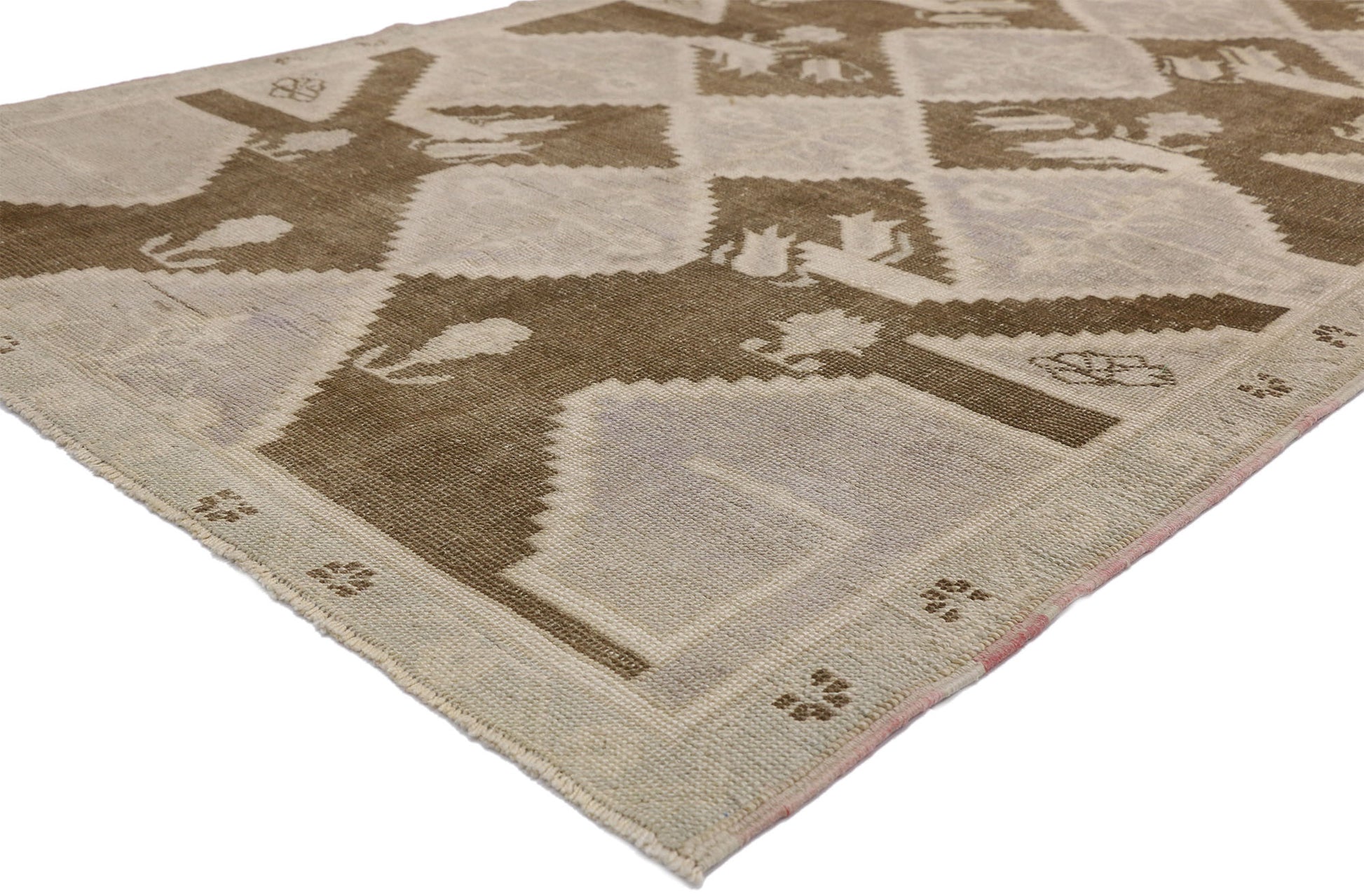 5 x 9 Vintage Turkish Oushak Rug 52469