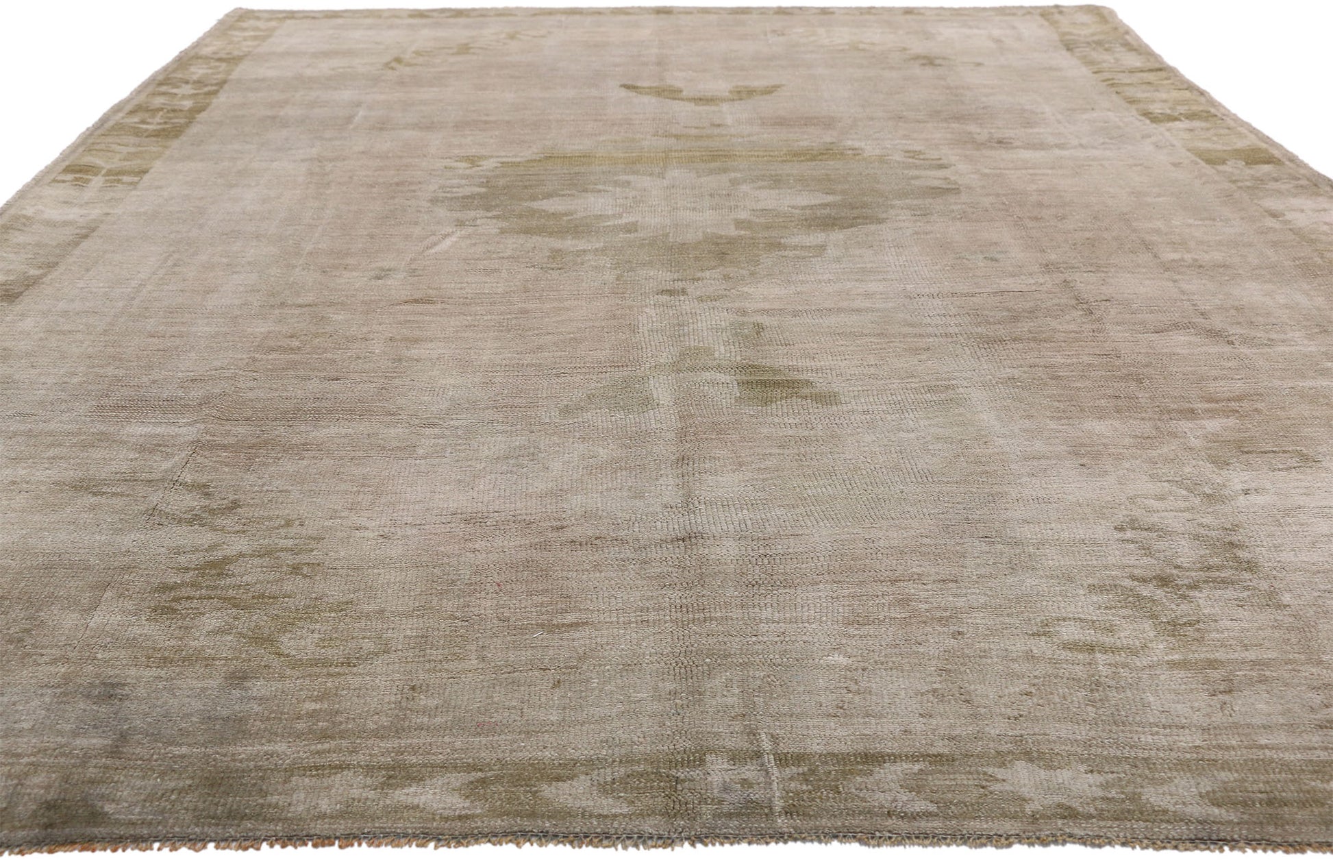 8 x 11 Vintage Turkish Oushak Rug 52472