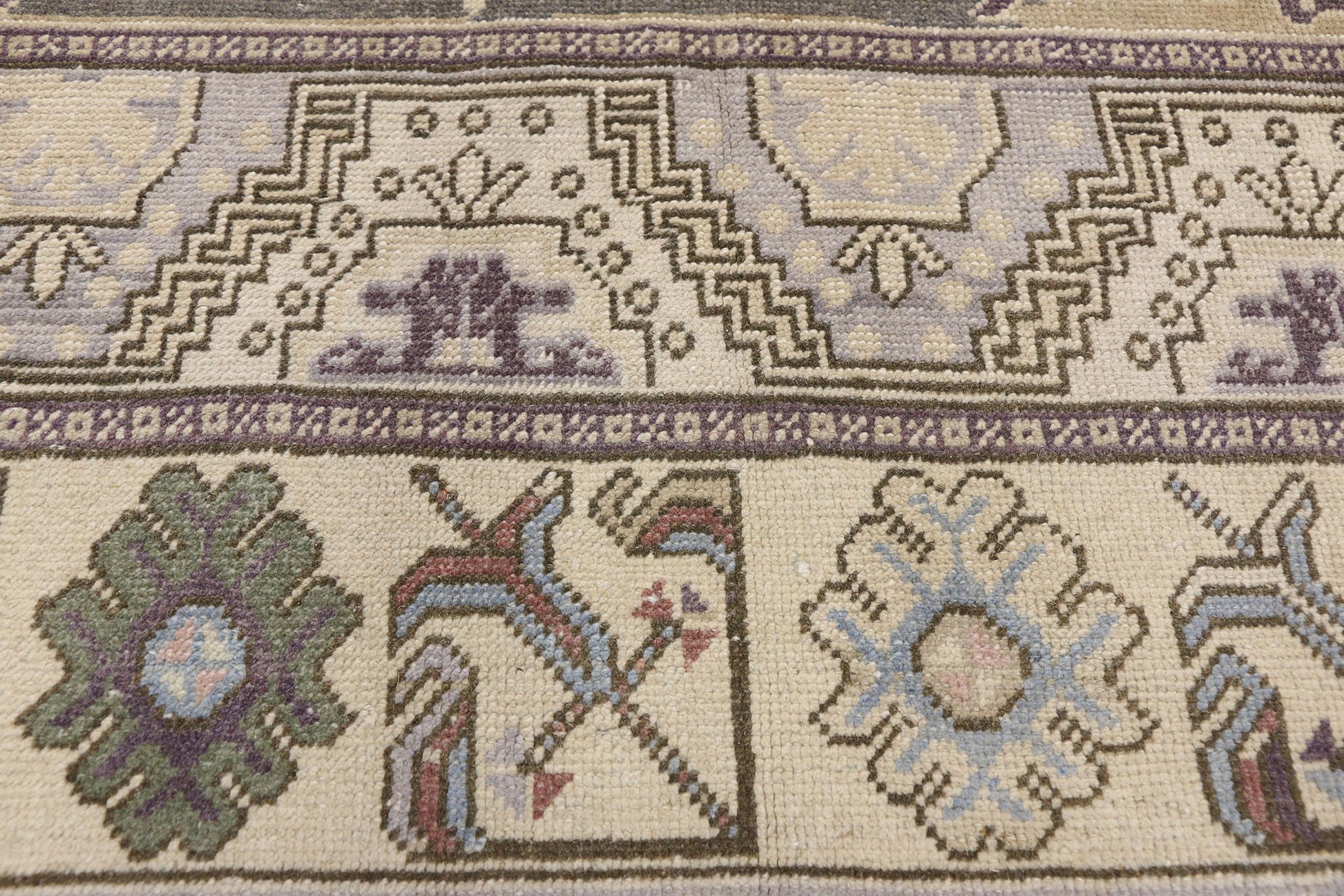 5 x 10 Vintage Turkish Oushak Rug 52475