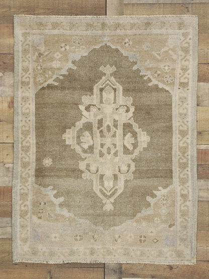 3 x 4 Vintage Oushak Rug 52476