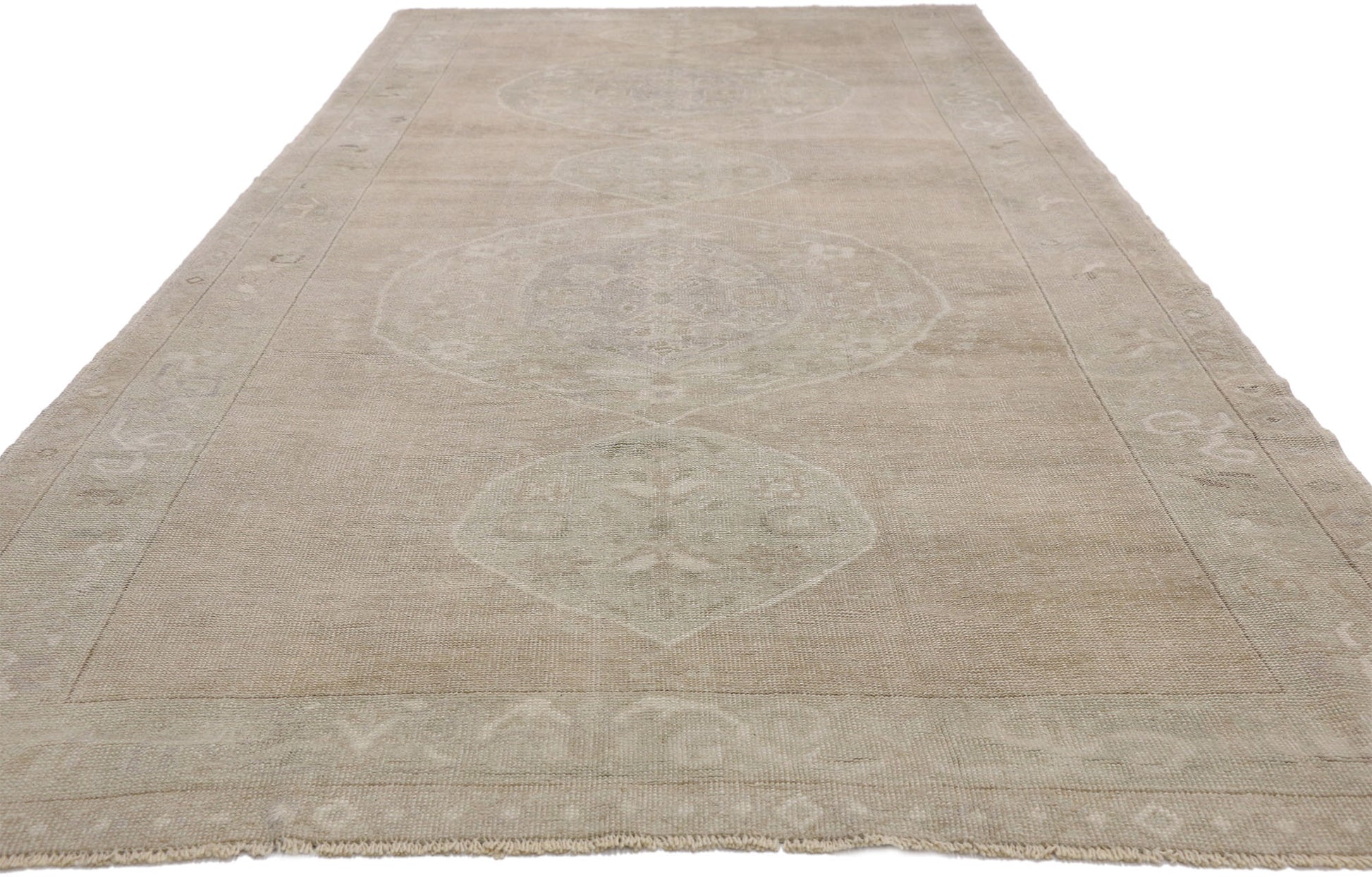5 x 12 Vintage Turkish Oushak Rug 52479