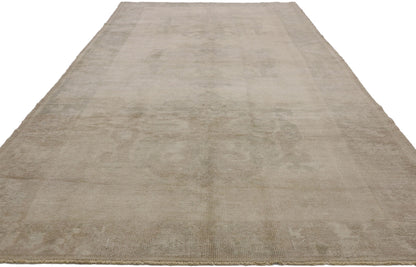 5 x 11 Vintage Turkish Oushak Rug 52480