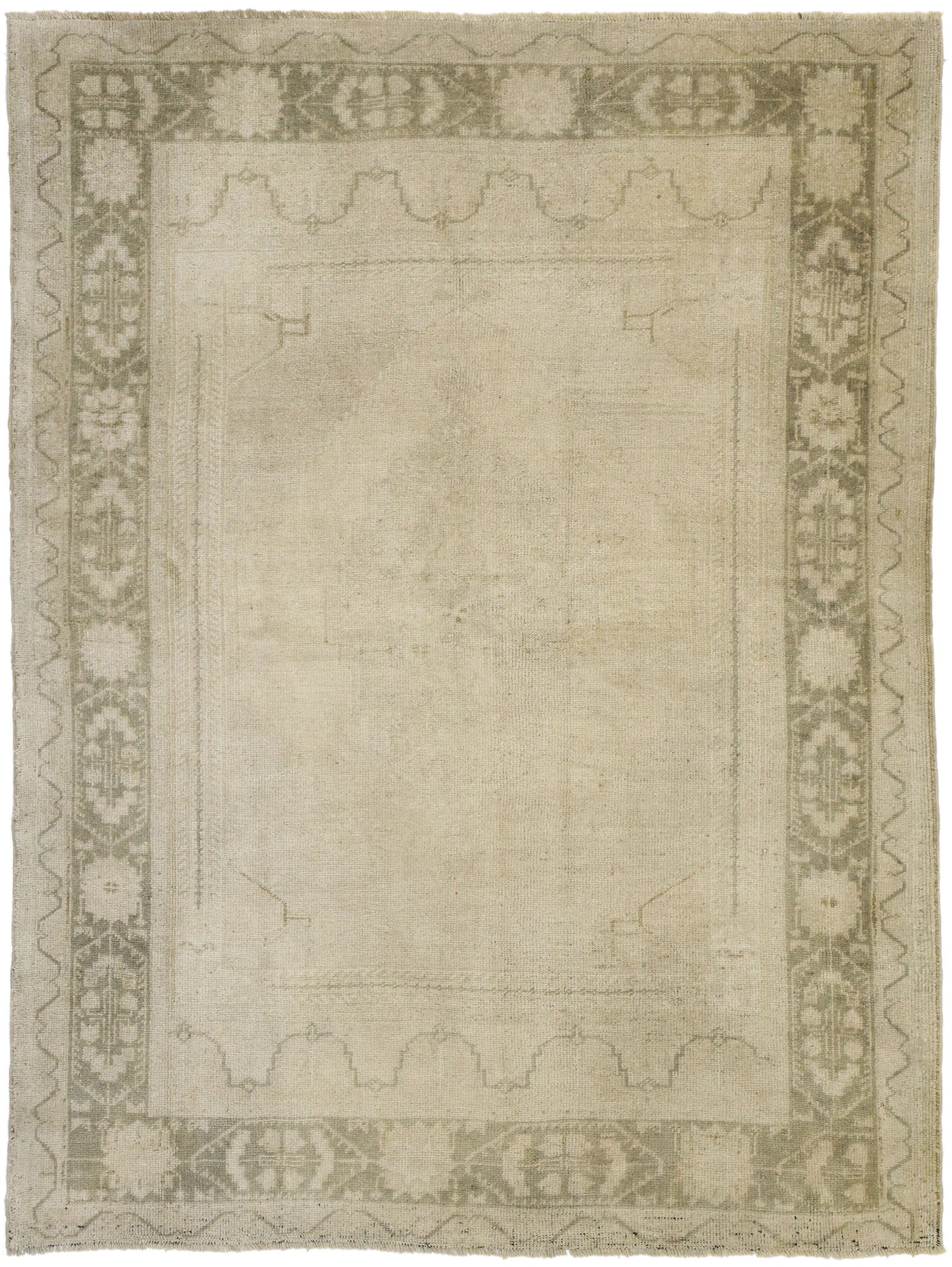 4 x 6 Vintage Oushak Rug 52481
