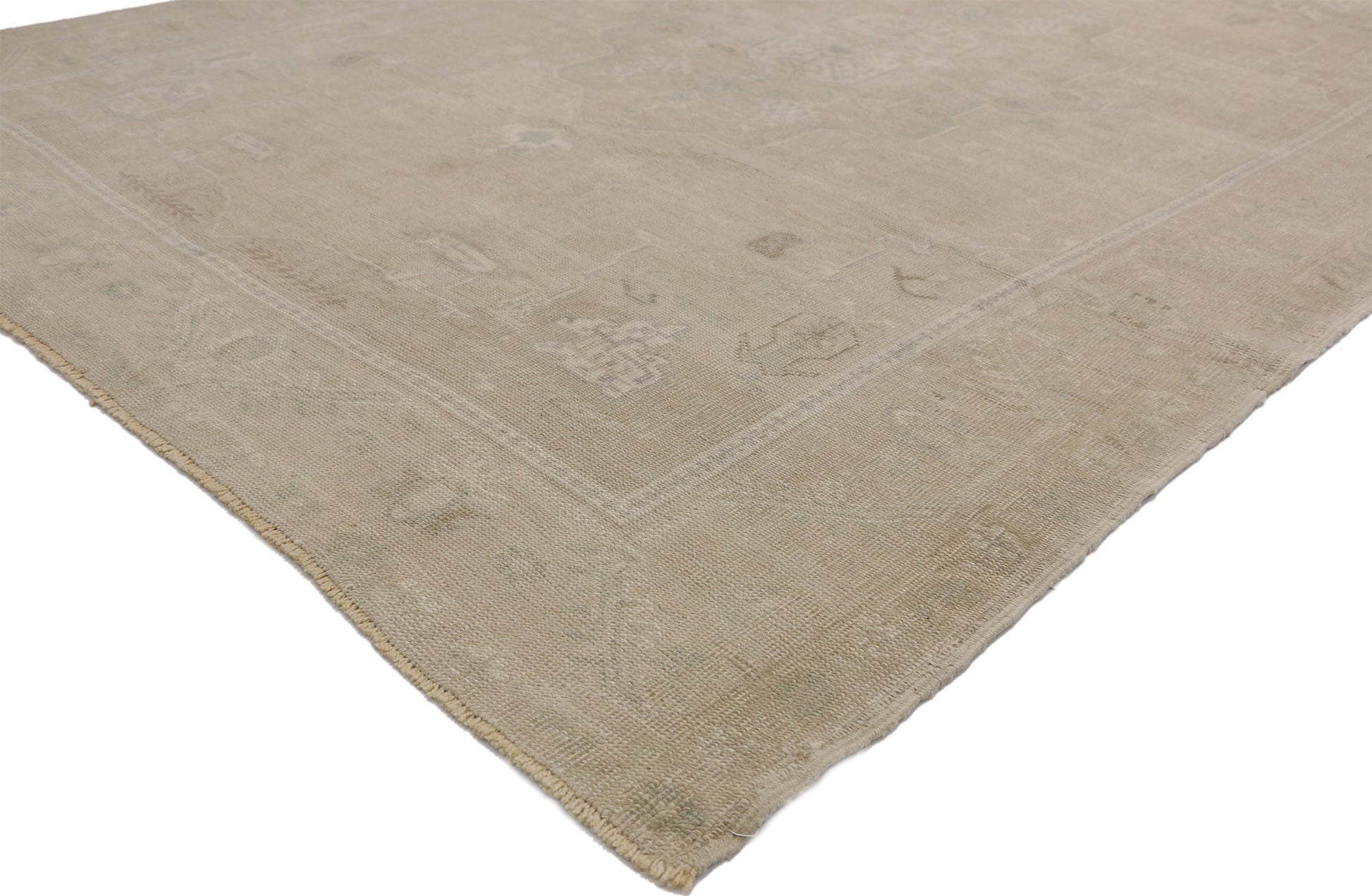 6 x 9 Vintage Neutral Turkish Oushak Rug 52486