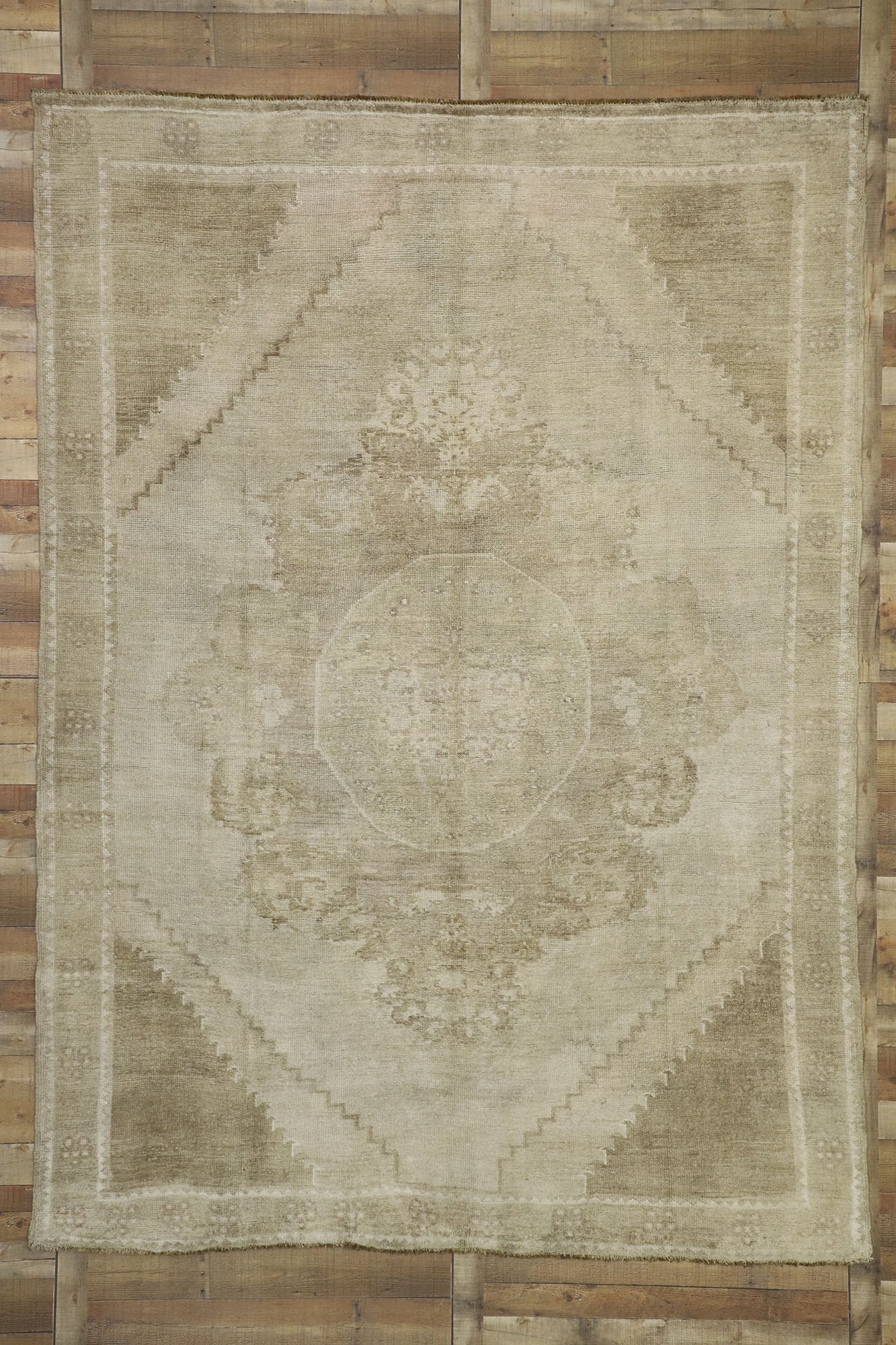 8 x 12 Vintage Turkish Oushak Rug 52489