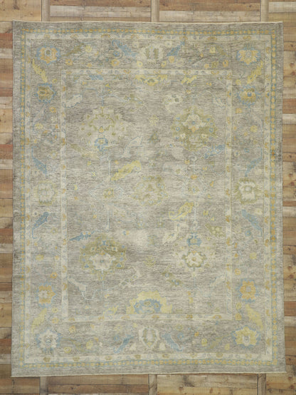 10 x 13 Contemporary Turkish Oushak Rug 52491