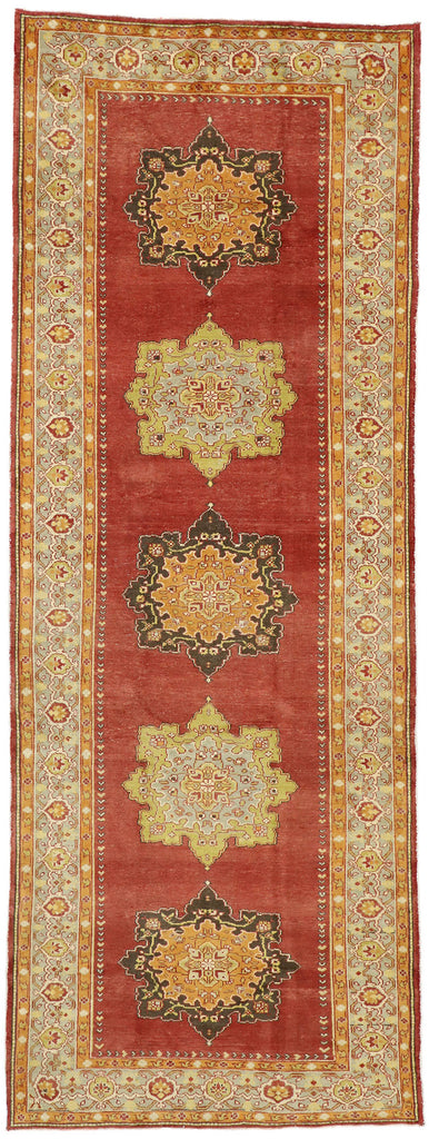 5 x 13 Vintage Turkish Oushak Rug 52502