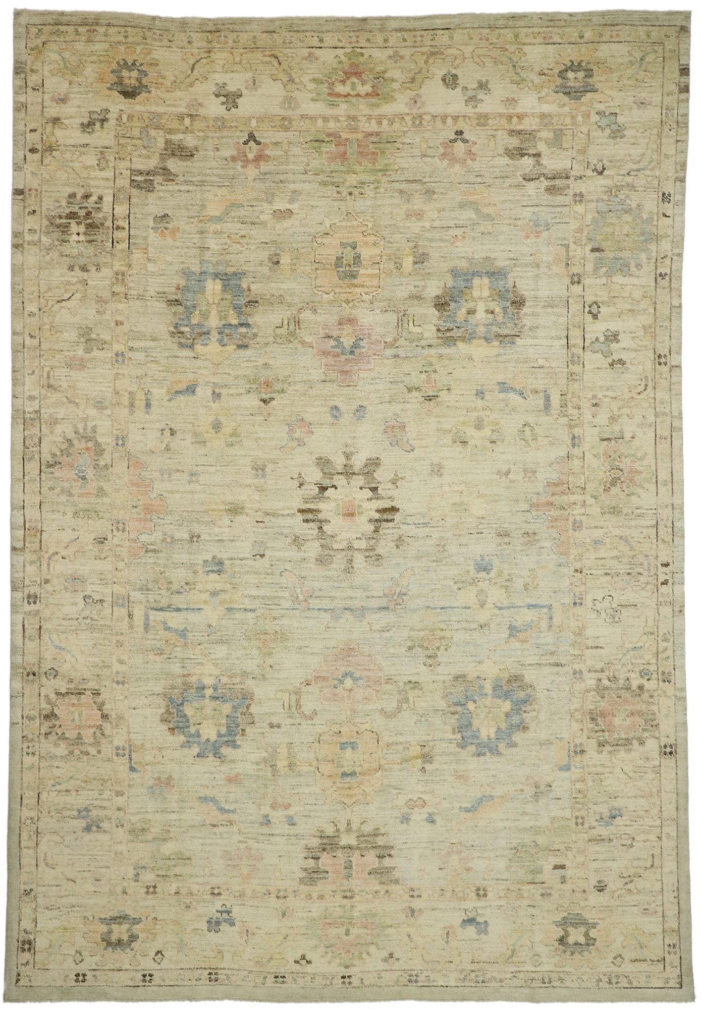 10 x 15 Modern Turkish Oushak Rug 52505