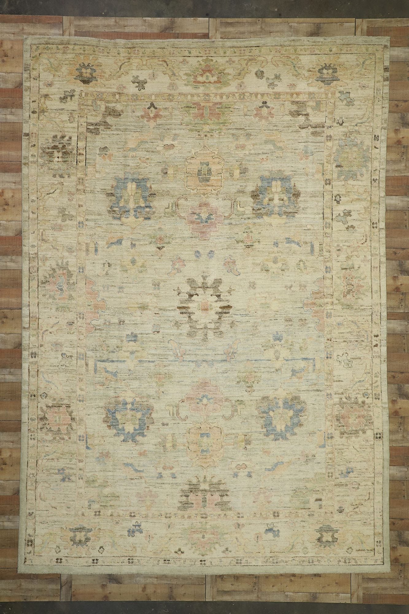 10 x 15 Modern Turkish Oushak Rug 52505