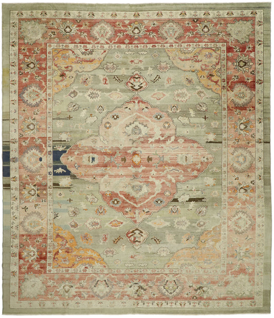 13 x 15 Turkish Oushak Rug 52510
