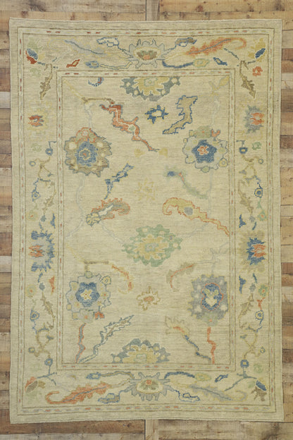 6 x 9 Contemporary Turkish Oushak Rug 52511