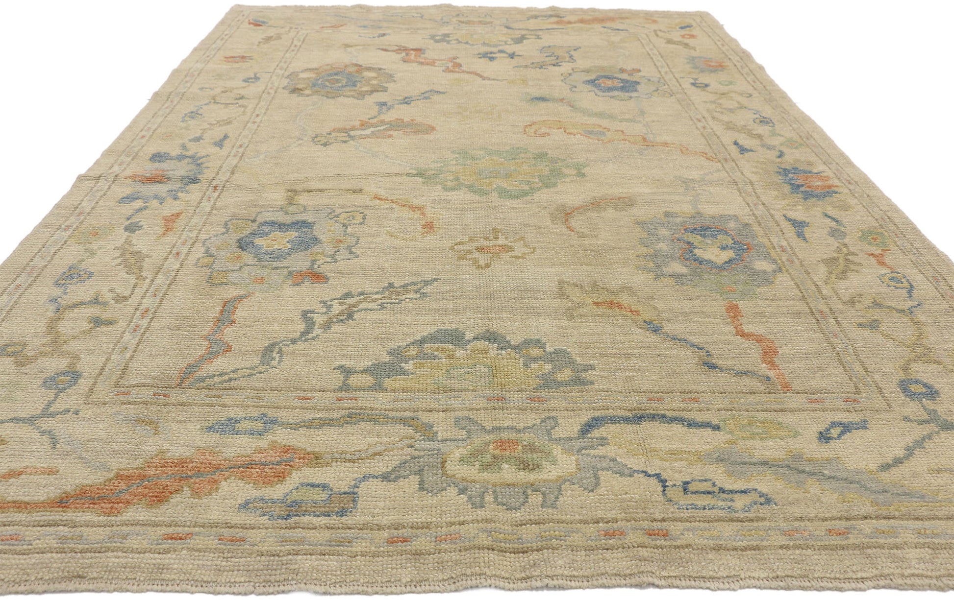 6 x 9 Contemporary Turkish Oushak Rug 52511