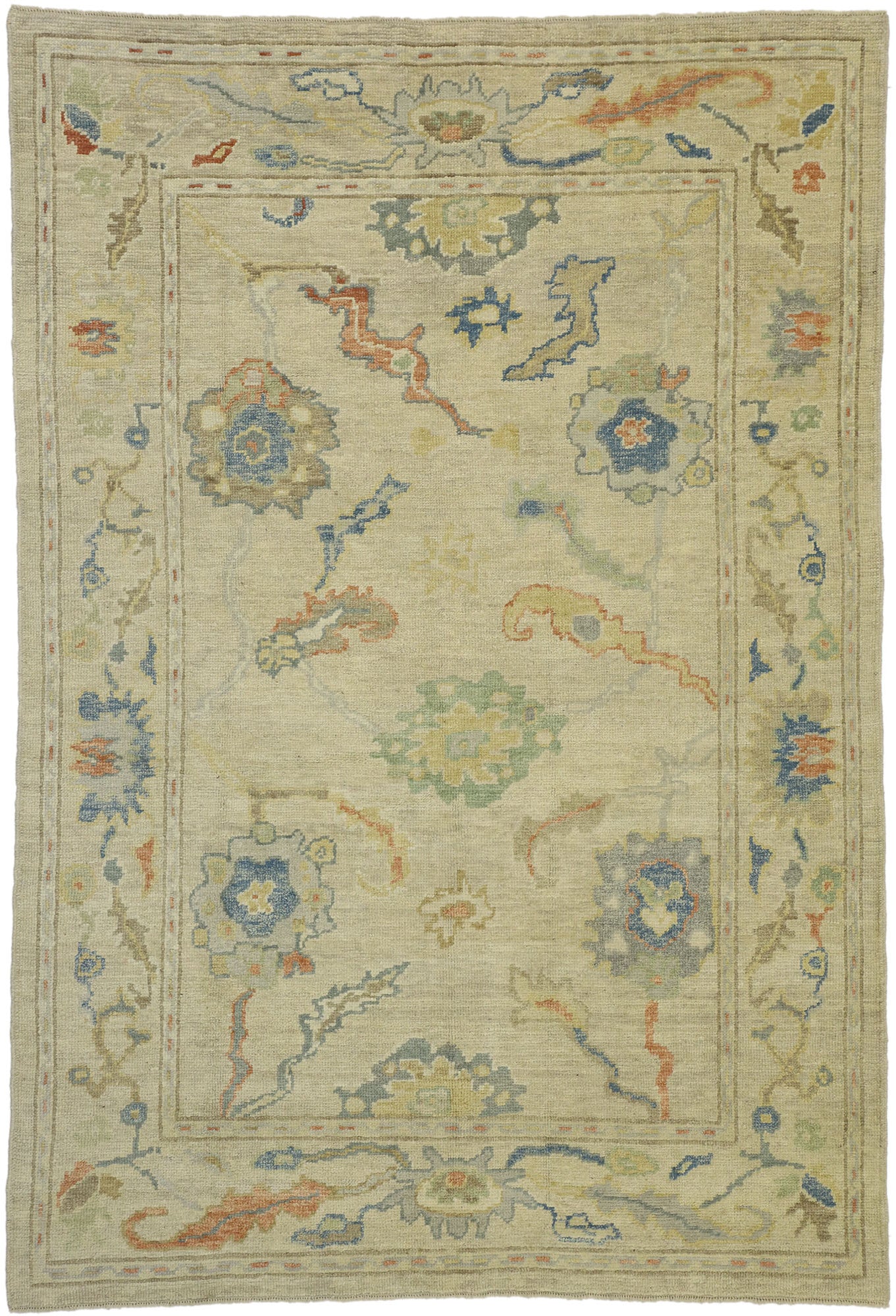 6 x 9 Contemporary Turkish Oushak Rug 52511