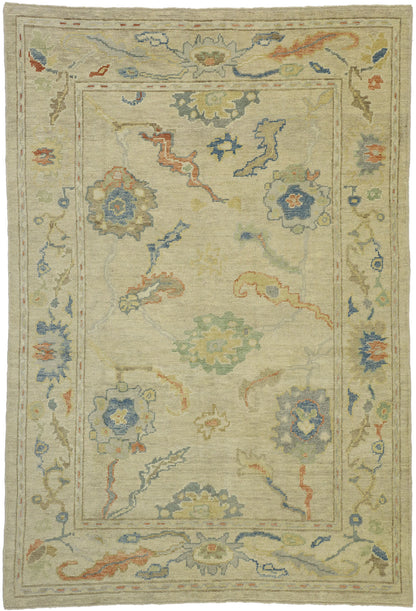 6 x 9 Contemporary Turkish Oushak Rug 52511