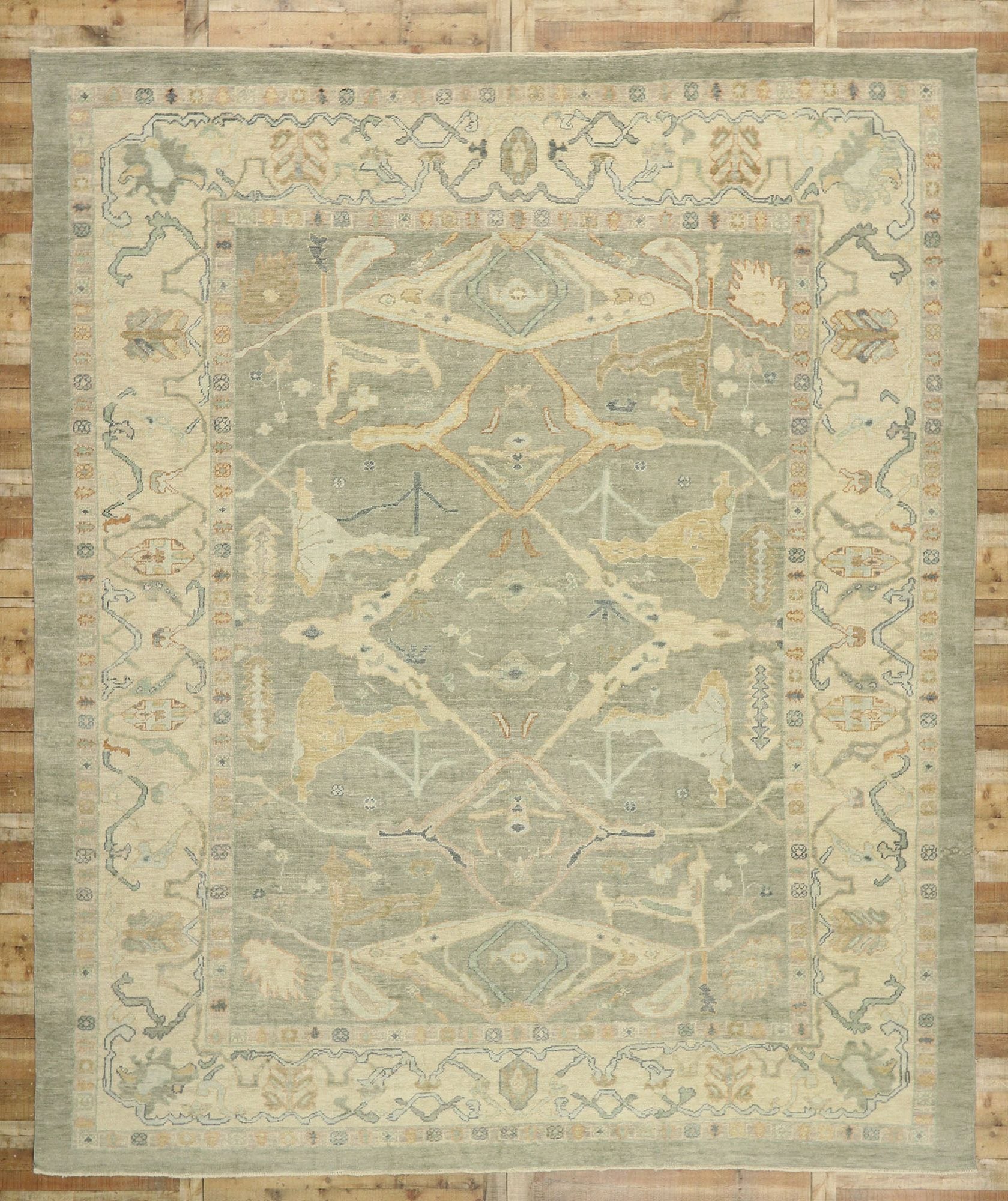 12 x 15 Contemporary Turkish Oushak Rug 52521