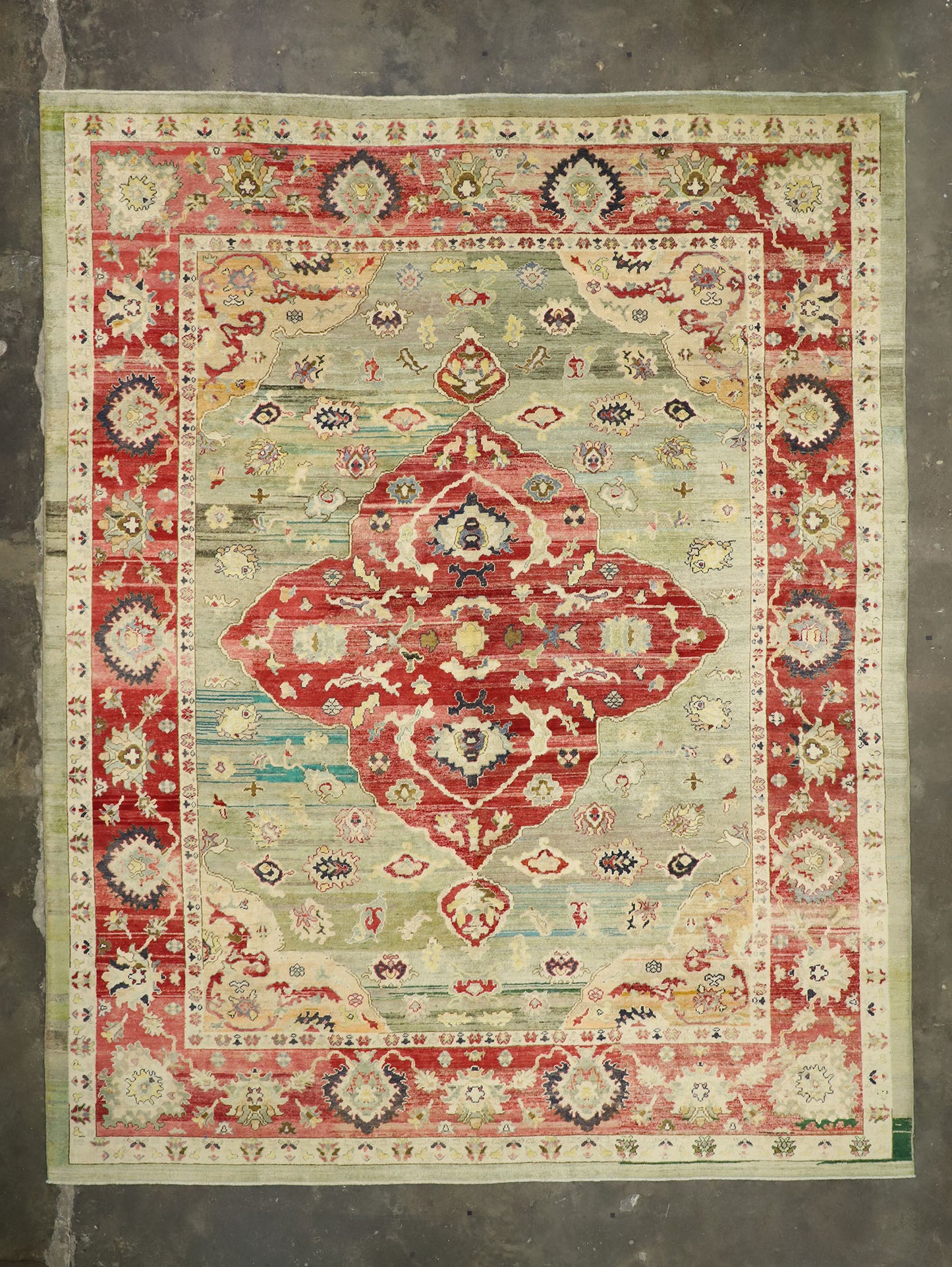 12 x 15 Modern Turkish Oushak Rug 52508