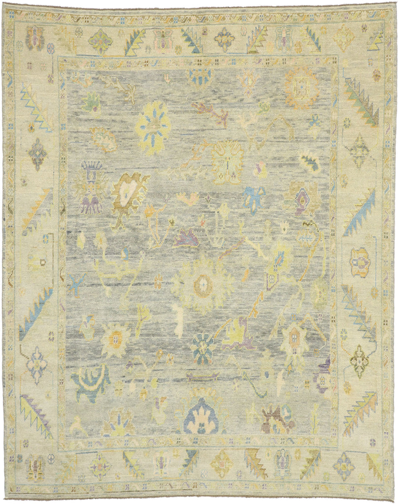 9 x 11 Colorful Turkish Oushak Rug 52529