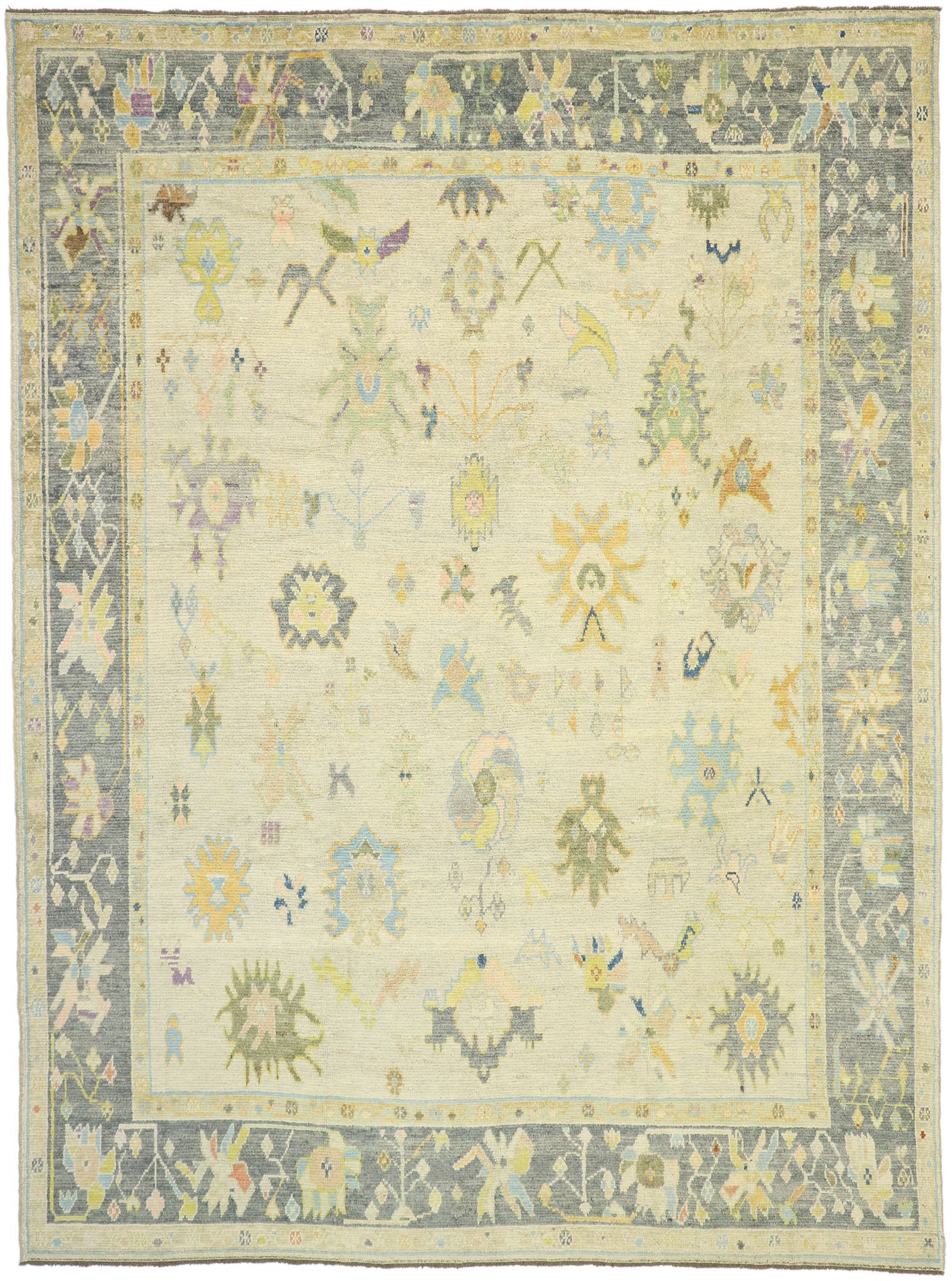 10 x 14 Colorful Turkish Oushak Rug 52531
