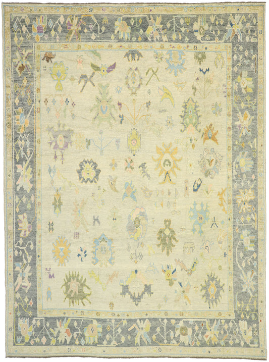 10 x 14 Colorful Turkish Oushak Rug 52531