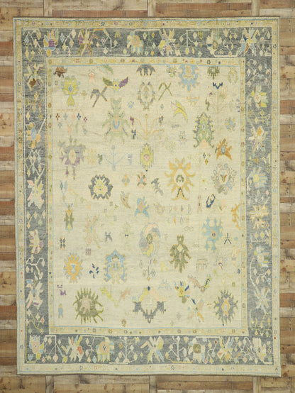 10 x 14 Colorful Turkish Oushak Rug 52531