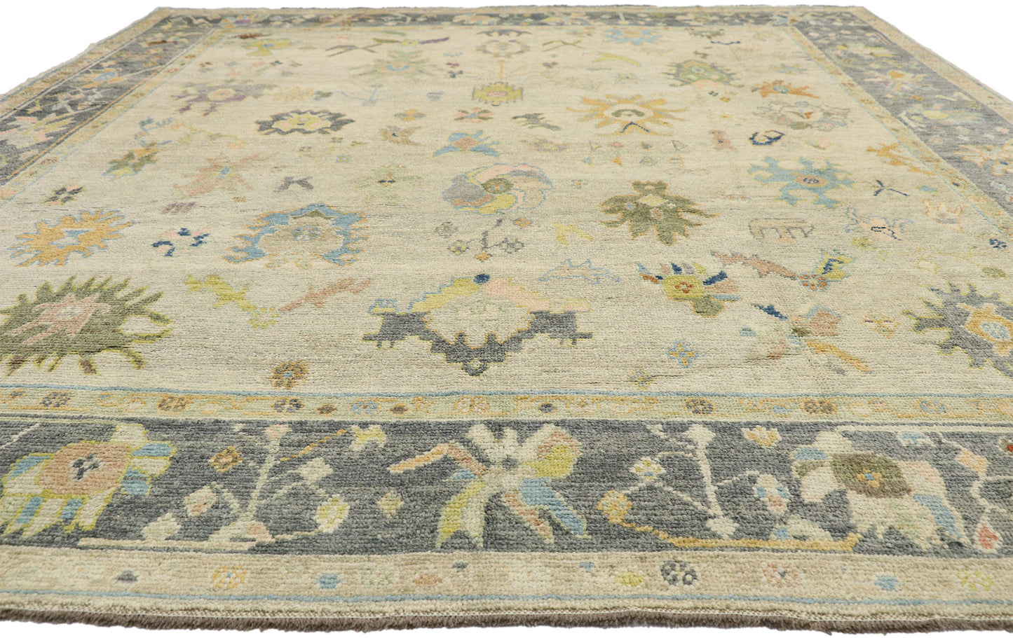 10 x 14 Colorful Turkish Oushak Rug 52531
