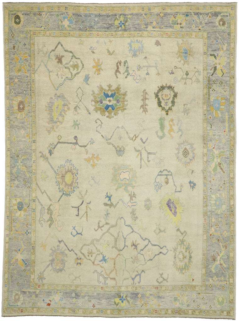10 x 14 Colorful Turkish Oushak Rug 52533