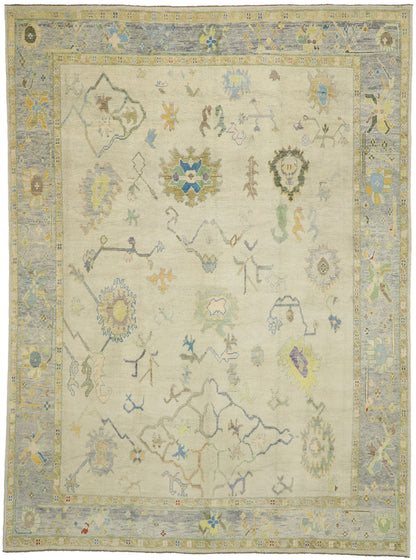 10 x 14 Colorful Turkish Oushak Rug 52533