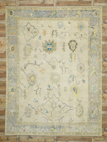 10 x 14 Colorful Turkish Oushak Rug 52533
