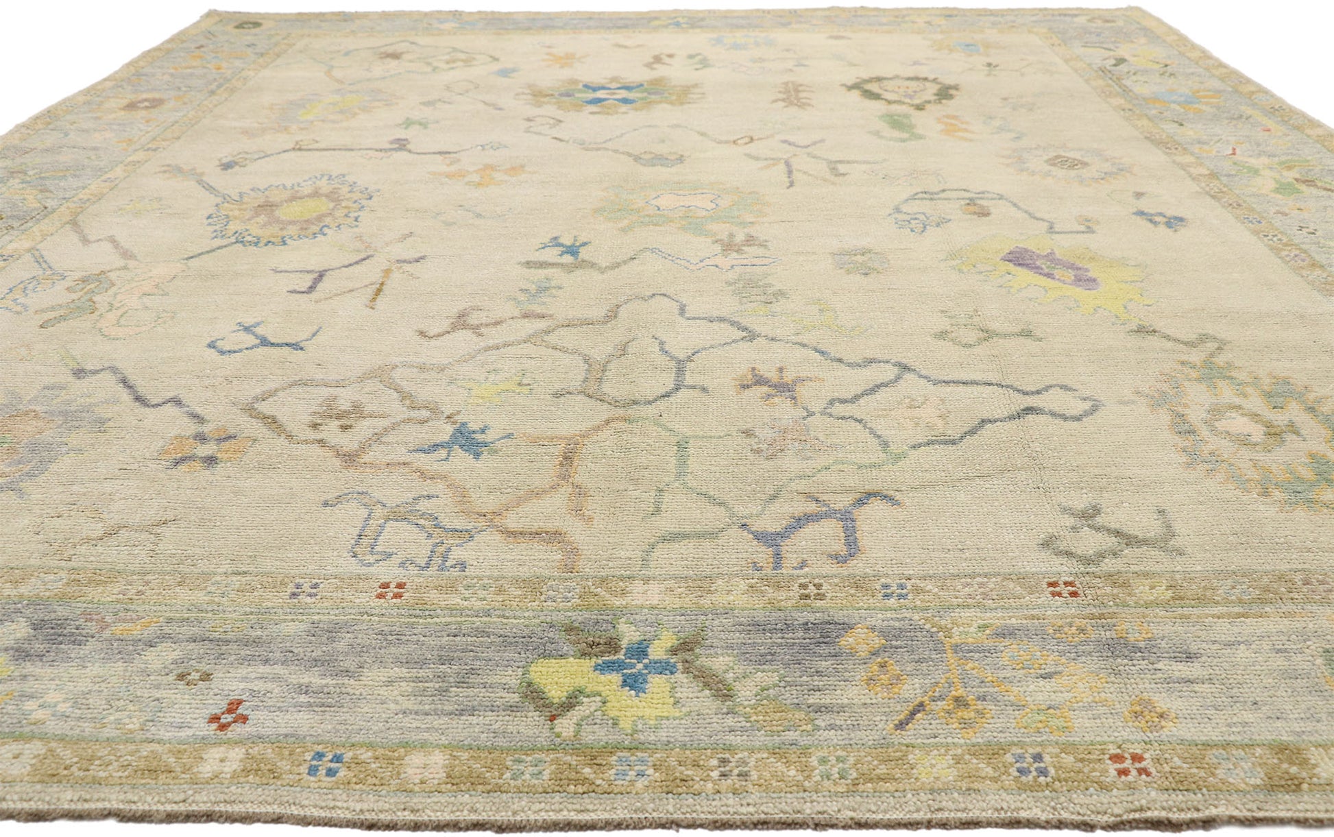 10 x 14 Colorful Turkish Oushak Rug 52533