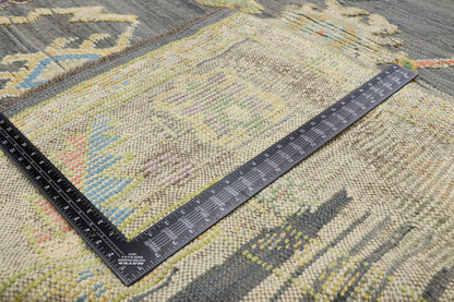 9 x 12 Colorful Oushak High-Low Rug 52536