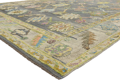9 x 12 Colorful Oushak High-Low Rug 52536