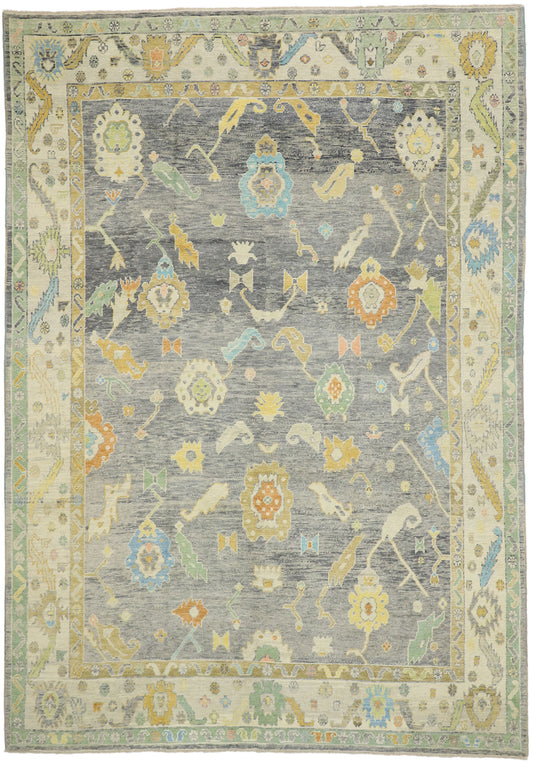 10 x 14 Colorful Turkish Oushak Rug 52537