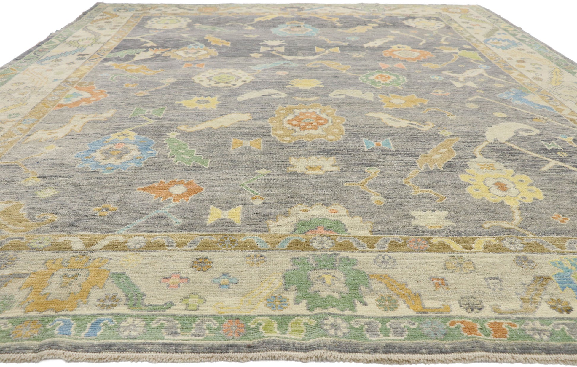 10 x 14 Colorful Turkish Oushak Rug 52537