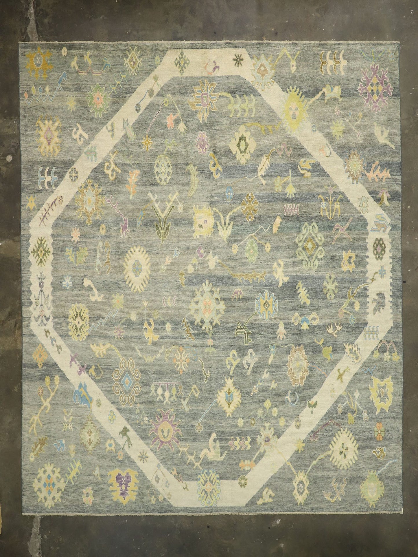 12 x 15 Contemporary Turkish Oushak Rug 52538