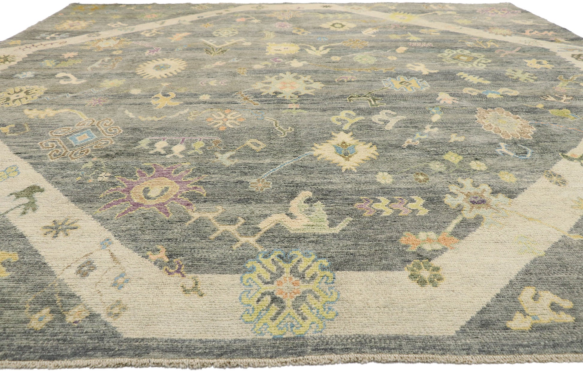 12 x 15 Contemporary Turkish Oushak Rug 52538
