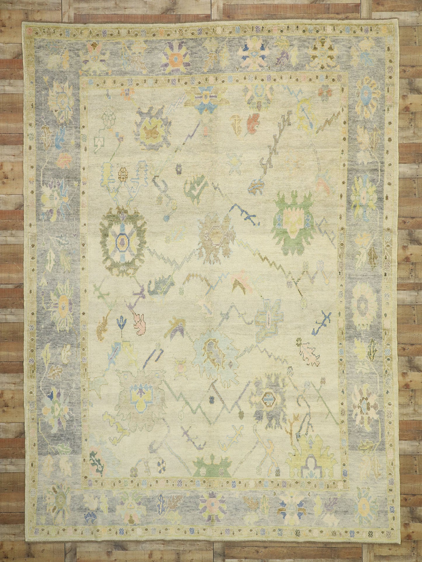 10 x 14 Contemporary Turkish Oushak Rug 52539