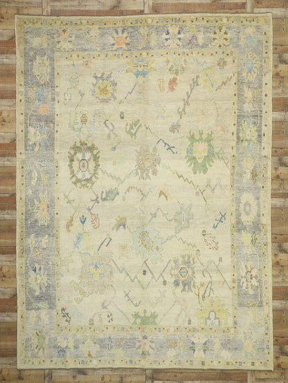 10 x 14 Contemporary Turkish Oushak Rug 52539