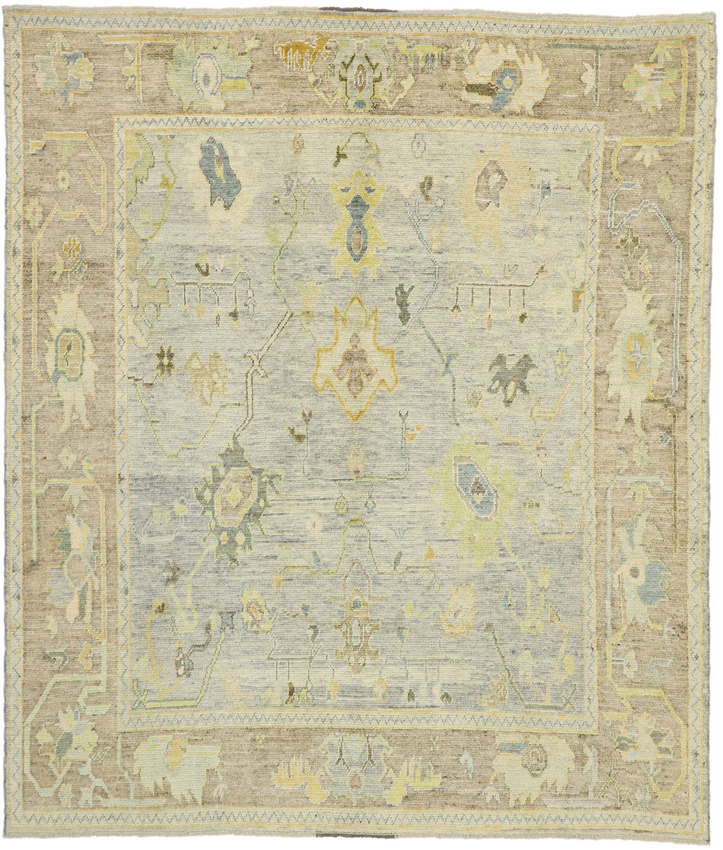8 x 10 Colorful Turkish Oushak Rug 52542