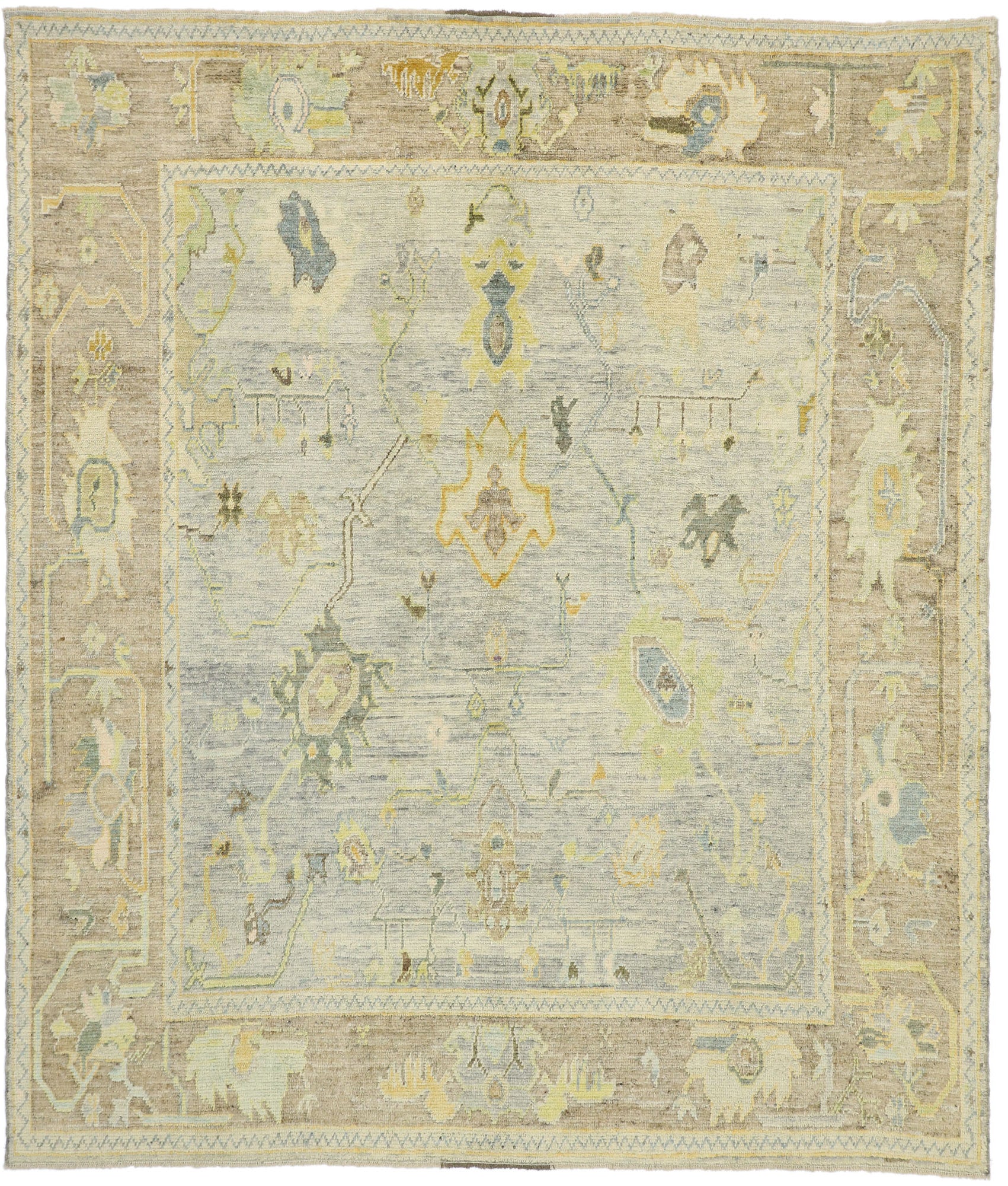 8 x 10 Colorful Turkish Oushak Rug 52542