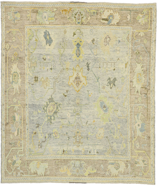 8 x 10 Colorful Turkish Oushak Rug 52542