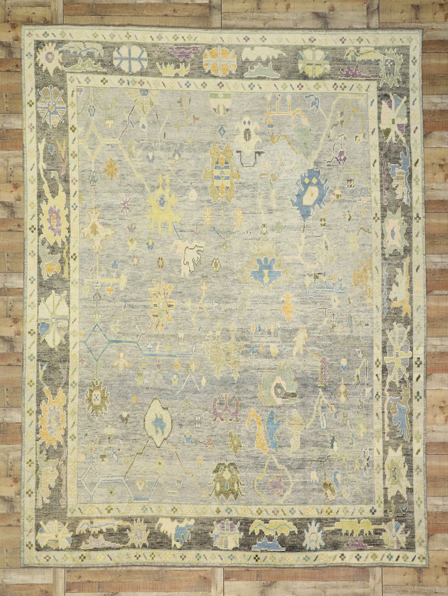 10 x 14 Contemporary Turkish Oushak Rug 52543
